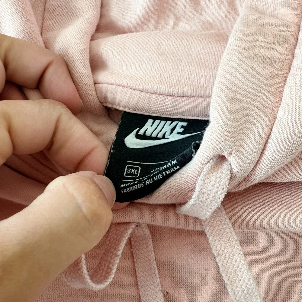 Nike  Sportswear Club Fleece Hoodie Sweater Unisex 3XL Pink Pockets Logo Lounge